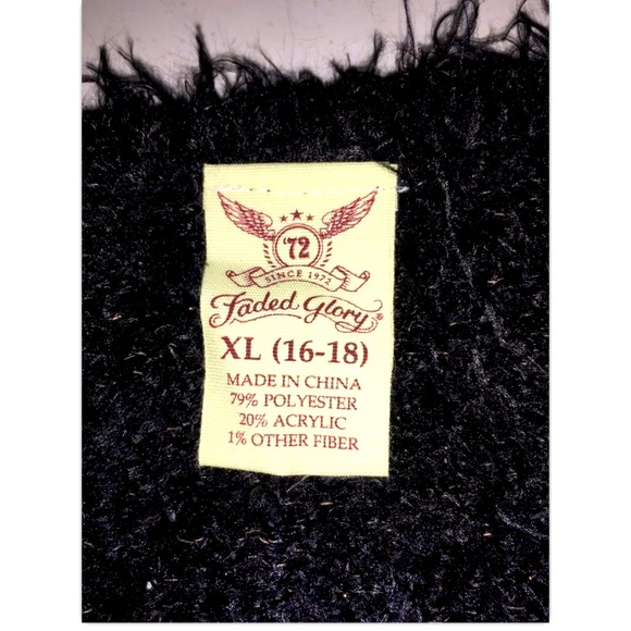 Faded Glory Sweaters Faded Glory Sz Xl 6 18 Sweater Black Gold Fuzzy Faded Glory Sweaters Faded Glory Sz Xl 6 18 Sweater Black Gold Fuzzy